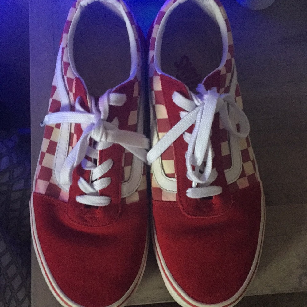 Red Checkers Vans